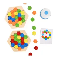 GENERICO - Juego Puzzle Hexagonal De Madera Para Niños