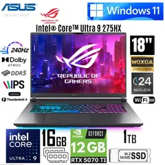 ASUS - Laptop Rog Strix G18 Intel Core Ultra 9 275HX 16GB RAM 1TB SSD RTX 5070 Ti-12GB 18" WQXGA