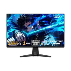 MSI - Monitor Plano Gaming G275L E14, 27" FHD IPS, 144 Hz, 1 MS, HDMI, DP, Color Negro