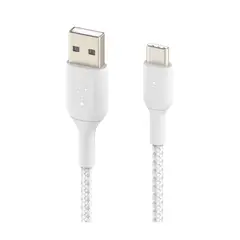 BELKIN - Cable USB-C a USB-A de 2m Trenzado Alta Durabilidad y Compat
