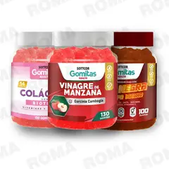 GENERICO - PACK 3 GOMITAS VINAGRE DE MANZANA COLAGENO Y MACA NEGRA SOTTCOR LABS