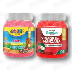 GENERICO - PACK 2 GOMITAS CALCIO NIÑOS 130UND + VINAGRE DE MANZANA SOTTCORLABS