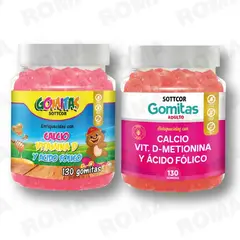 GENERICO - PACK 2 GOMITAS CALCIO NIÑOS 130UND + CALCIO ADULTOS SOTTCORLABS