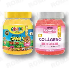 GENERICO - PACK 2 GOMITAS OMEGA 3 NIÑOS + COLAGENO ADULTOS SOTTCORLABS