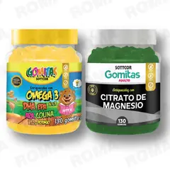 GENERICO - PACK 2 GOMITAS OMEGA 3 NIÑOS + CITRATO DE MAGNESIO ADULTO SOTTCORLABS