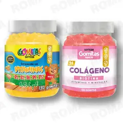 GENERICO - PACK 2 GOMITAS VITAMINAS NIÑOS + COLAGENO ADULTOS 1SOTTCORLABS