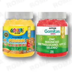 GENERICO - PACK 2 GOMITAS VITAMINAS NIÑOS + ZINC ADULTOSOTTCORLABS