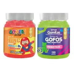 GENERICO - PACK 2 GOMITAS ZINC OROTATE NIÑOS + GOMITAS GOFOS NIÑOS SOTTCORLABS