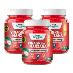 GENERICO - PACK 3 GOMITAS VINAGRE DE MANZANA 450 UND SOTTCOR LABS