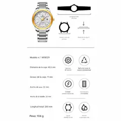 NAVIFORCE - Reloj Nf8029 Pulsera Acero Inoxidable Para Hombre