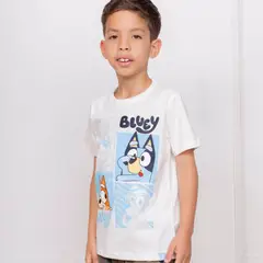 BLUEY - POLO NIÑO MC - JERSEY 100% ALGODON