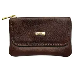 PERRY JHAN - Monedero Mujer 100 Cuero en Marrón Oscuro -