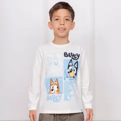 BLUEY - POLO NIÑO ML - JERSEY 100% ALGODON