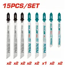 TOTAL TOOLS - Set De 15 Hojas Para Sierra Caladora Total - TAC1501