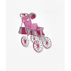 GENERICO - Coche Mellicero Doble Asiento de Muñecas Premium Mide 70 cm alto