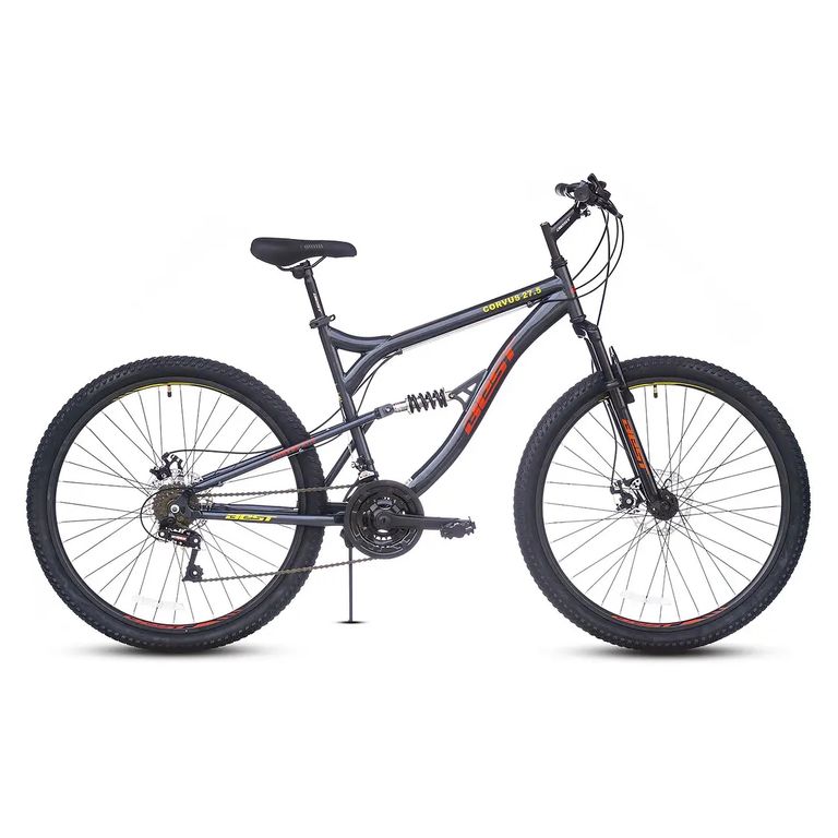 Bicicleta Corvus / Doble Suspensión Aro 27.5 / 18 velocidades / Gris oscuro