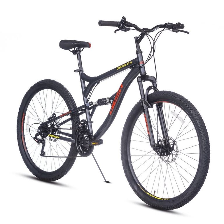 Bicicleta Corvus / Doble Suspensión / Aro 27.5 / 18 velocidades / Gris oscuro