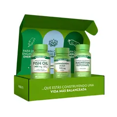 GENERICO - BOX Glicinato de Magnesio, Omega 3 Fish Oil 1400 mg y Ashwagandha Root Nature´s Truth