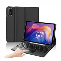 SPACE - Funda con Teclado TouchPad Bluetooth Para REDMI PAD 2 NEGRO