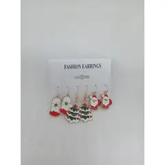 GENERICO - Pack de 3 aretes navideños