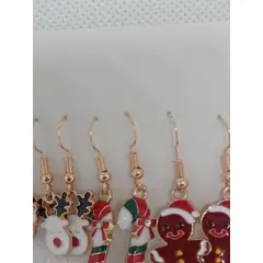 GENERICO - Pack de 5 aretes navideños