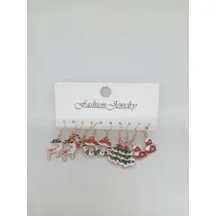 GENERICO - Pack de 5 aretes navideños