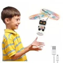 GENERICO - Robot Astronauta Volador con Sensor De Movimiento Recargable Usb color Blanco