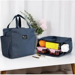 GENERICO - Lonchera Térmica Impermeable con Doble Bolsillo Lateral Unisex