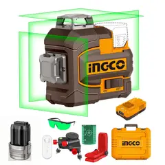 INGCO TOOLS - Nivel laser 12 lineas verdes 16v + Accesorios Ingco