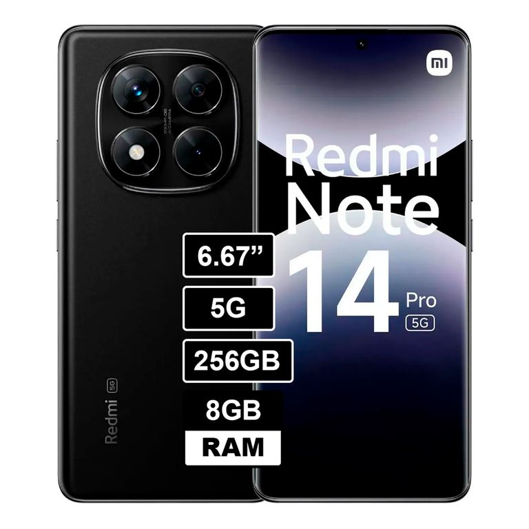 Redmi Note 14 Pro 5G 256GB 8GB NEGRO