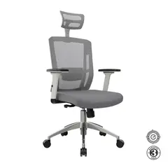 ALTHEA CONFORT - Silla Ergonómica Delphi II Presidente Syncro Brazos 3D Aluminio Gris