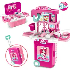 GENERICO - Maleta Doctora Juguete 3 en 1 con Accesorios Médicos
