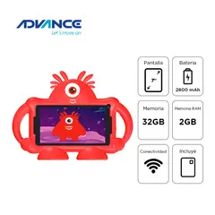 ADVANCE - Tablet Intro Tr6965 7" Ips 1024X600 Android 12 Go Edition , 32Gb, 2Gb Ram, Wi-Fi