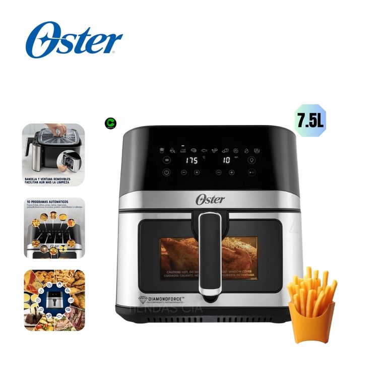 Freidora de Aire Digital, Recubrimiento DiamondForce, 7.5L CKSTAF75WDSSDF
