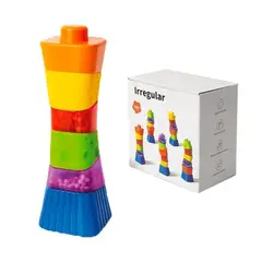GENERICO - Torre de Bloques Apilables de Colores con Sonajero Juguete Educativo para Bebés