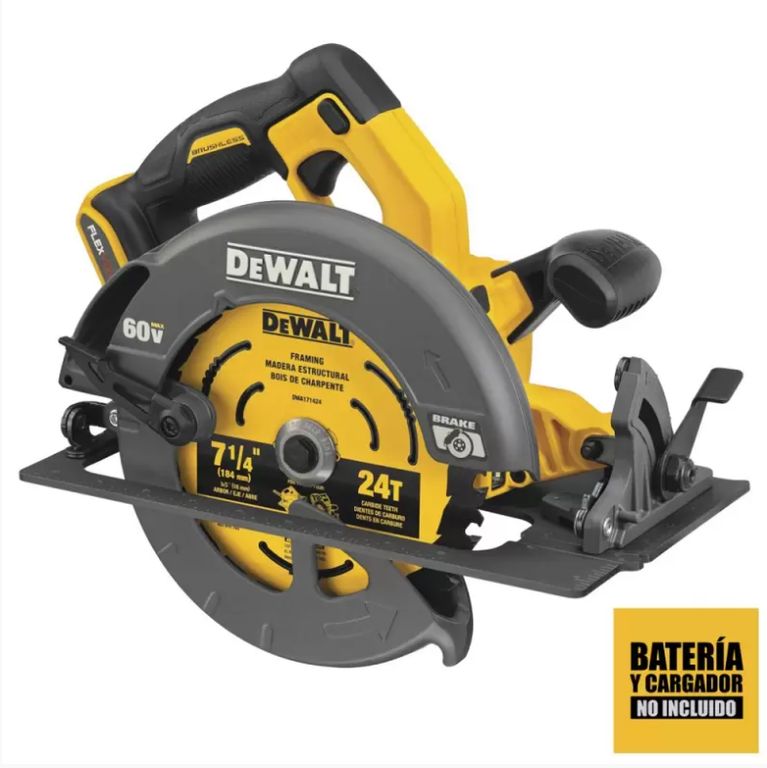 Sierra Circular 7 1/4" 60V Xr FlexVolt (Sin Baterias / Sin Cargador) DCS578B-B3