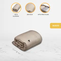 CUZKA - Edredón para Cuna Corral «TRAPUNTA» Beige