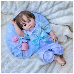 PEQUEÑAS TRAVESURAS - Muñeca Reborn Recién Nacida Raven Vinilo Siliconado 45 cm