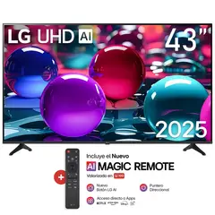 LG - Televisor 43 4K UHD THINQ AI 43UA7300PSB + Magic Remote 2025 con iA