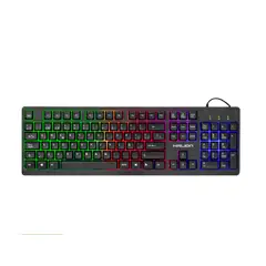 HALION - Teclado Gamer PANTRO K330 Membrana Luz Led Rainbow