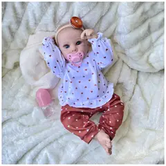 PEQUEÑAS TRAVESURAS - Muñeca Reborn Recién Nacida Betty Vinilo Siliconado 45 cm