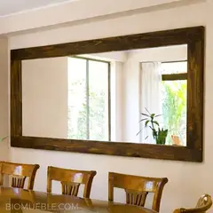 GENERICO - Espejo Comedor Ébano Madera Reciclada Color Añejo