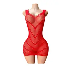 GENERICO - LENCERIA CORPORAL MALLA CATSUIT VESTIDO