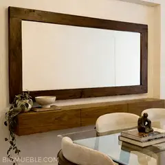 GENERICO - Espejo Comedor Ébano Añejo Madera Reciclada