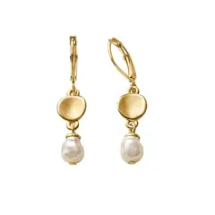 GENERICO - Set de Aretes Perlas de Amor doradas