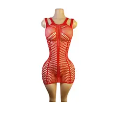 GENERICO - LENCERIA CORPORAL MALLA CATSUIT VESTIDO