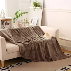 CUTE - MANTA ALTO RELIEVE DE HOJAS QUEEN SIZE