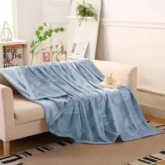 CUTE - MANTA ALTO RELIEVE DE HOJAS QUEEN SIZE