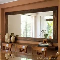 GENERICO - Espejo Comedor Ébano Añejo Madera Reciclada