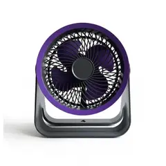 GENERICO - Ventilador de Mesa portátil 4 niveles con carga USB,Luz interna y movimiento 360°